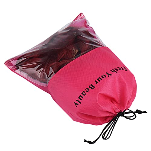 10 pacotes de sacos de armazenamento de peruca com extensões de cabelo de cordão de cordão para calciques de cartolina de transportadora