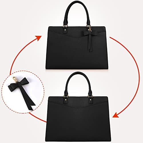 Bolsa de laptop para mulheres 15,6 polegadas Bag de bolsa de couro profissional Bolsa de trabalho à prova d'água Bolsa