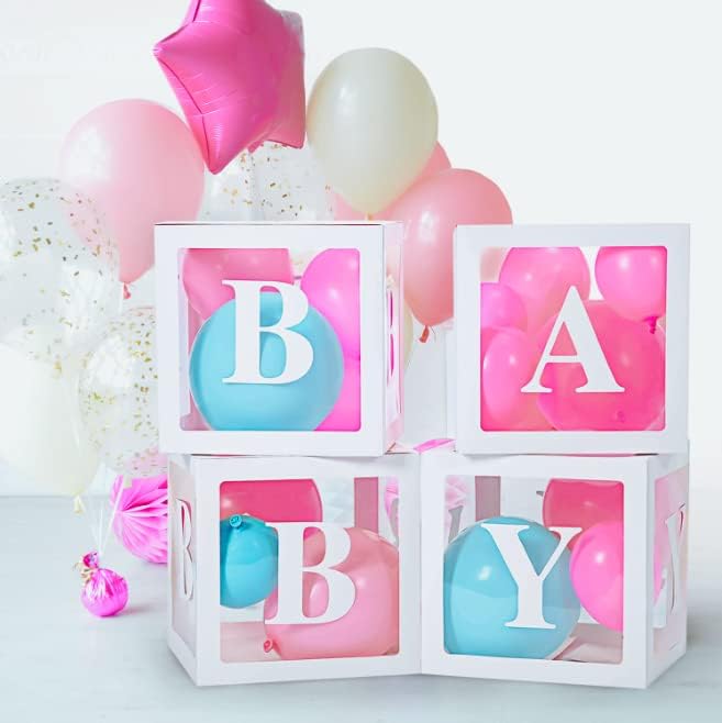 Caixa de bebê Decorações de chá de bebê Decorações de chá de bebê claras Caixas de bloqueio de chá de bebê festas de aniversário