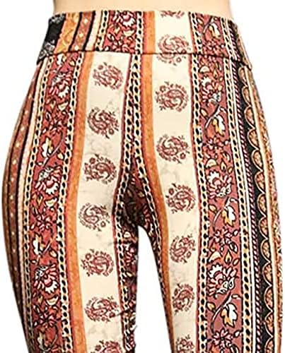 Miashui feminino calças casuais calças de calça grande e apertada de campainha de verão retro hip primavera feminina feminina casual