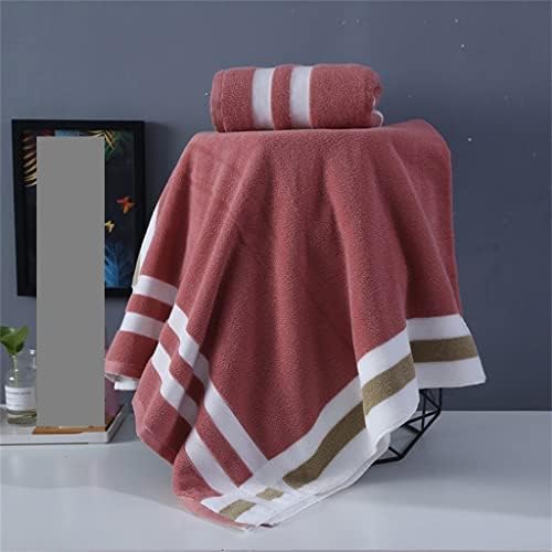 MJWDP 3PCS Toalheiro Conjunto de toalhas amarelo Red Stripe Grande Toalha de banheiro grossa Mão de rosto de cara de cara de chuveiro