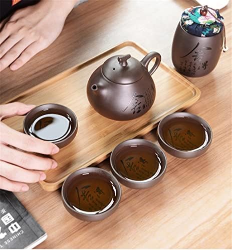 Zlxdp chaleira de bels cerâmica Gaiwan Viagem chinesa xícara de chá cerâmica para panela chinesa de chá chinês conjunto de chá portátil presente