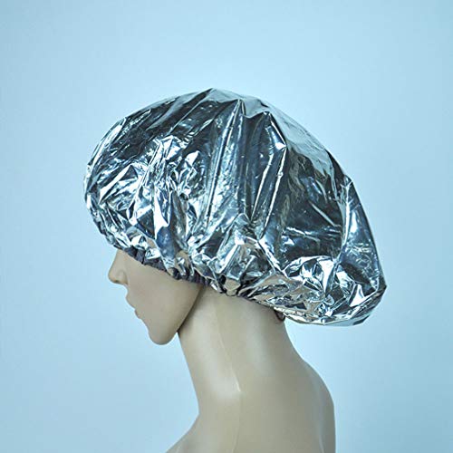 Lurrose 6pcs tampa de calor tampa de condicionamento profundo tampa de banho alumínio alumínio tampa de cabeceira capa de cabeça para o chapéu para estilos de cabelo fumegante e