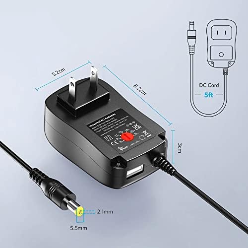 Belker 41W Universal 6V 9V 12V 15V 18V 20V 24V ADAPTADOR DC AD DC ADAPTER PODENTE PARA O ROUTOR DE ELETRONICAS DOMEMENTE