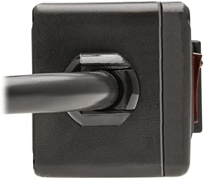 Tripp Lite Protetor de Suporte Safe-It com cabo de alimentação enrolado, 6 saídas padrão, interruptor aceso/desligado,