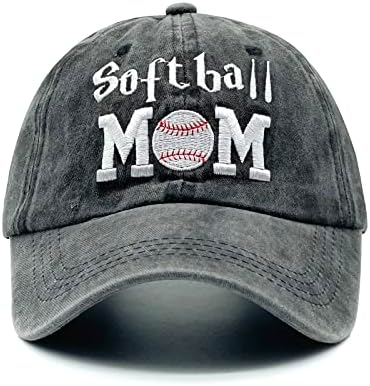 Waldeal feminino bordado softball mãe chapéu vintage beisebol angustiado boné