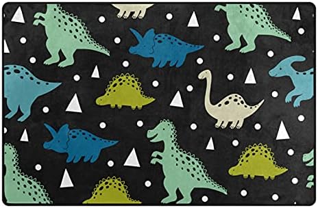 Dinosaurs fofos padrão grande tapetes de área macia de área