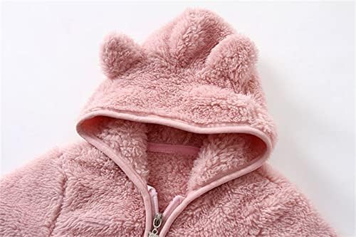 Recém -nascido bebê menino menina lã de lã de roupas de inverno com casaco com capuz com orelhas de urso calça suéter meninos