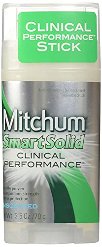 Mitchum Smart Solid Solid Antiperspirant Deodorant Undesded 2,50 oz