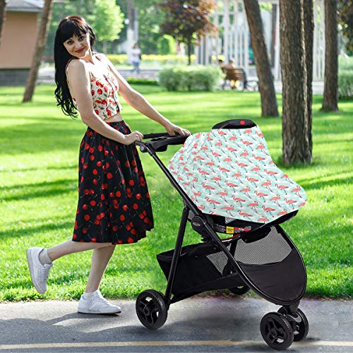 Capas de assento de carro para bebês flamingo - recém -nascidos melhores presentes para bebês, dossel de carro com vários carros, para mães e babyies
