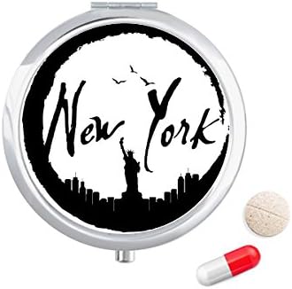 New York USA Liberty Treath Case Pocket Medicine Storage Box Recainhor