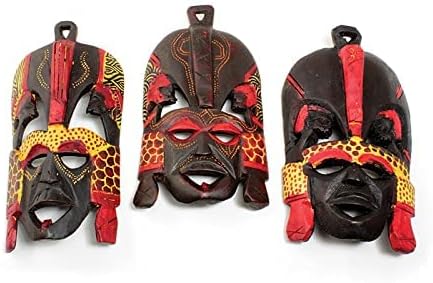 Máscara esculpida à mão na África Shophaven, Arte da parede do Quênia Maasai, decoração de arte africana