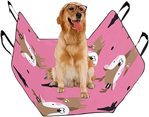 Capa de assento de cachorro enevotx desfrute de um estilo de design criar tais de assento de carro de impressão fofos para cães impermeável à prova d'água Durável