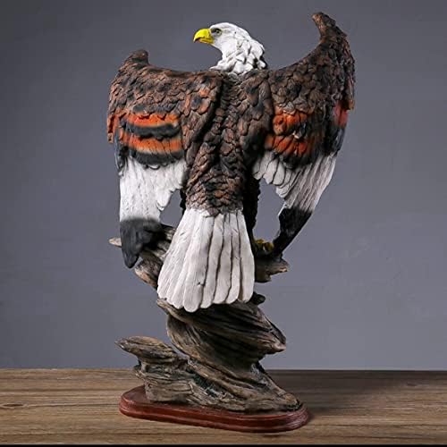 19 polegadas Large Eagle estátua resina escultura FRGURINE PARA PAR