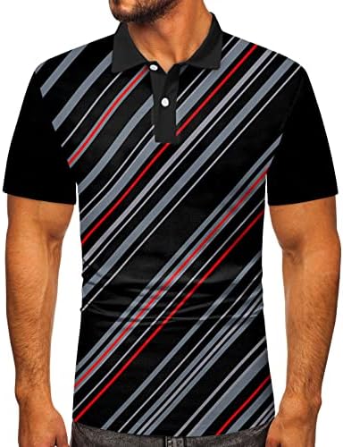 XXBR Camisetas de golfe de pólo masculino, tênis listrada de moda tênis tênis de manga curta verão slim fit casual esportes camisa