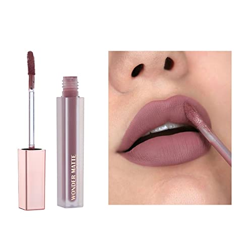 Dbylxmn 7pcs Lipstick líquido + 1pcs kit de maquiagem de maquiagem de lábios 1PCS Conjunto de maquiagem de veludo à