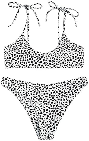 Miashui Duas peças de banho para mulheres com shorts Swimsuit Control Bikini feminino Two Tummy Swimwear Long Long