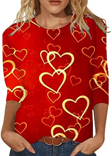 Camisas do Dia dos Namorados Camisa Gráfica Mulheres dos Namorados Camisas do Dia dos Namorados felizes Valentine