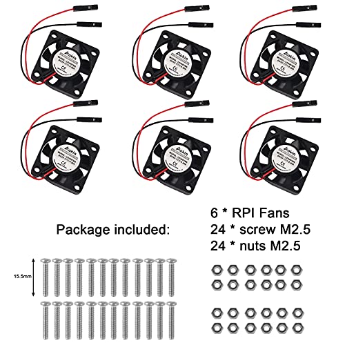 4 PCS Mini Filming Film para Raspberry Pi, Fan de Melife Brushless 3,3V 5V DC Silencioso 30x30x7mm Fan do refrigerador de calor