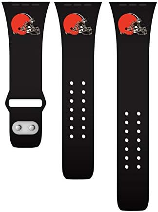 Time de jogo Cleveland Browns Silicone Sport Watch Band compatível com Apple Watch