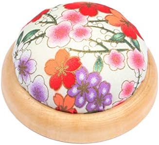 JFFX 2 pacotes de almofada de madeira Pinventas de agulha de agulha de madeira de estilo japonês Aldeias de pinos redondas para costura ou artesanato de bricolage