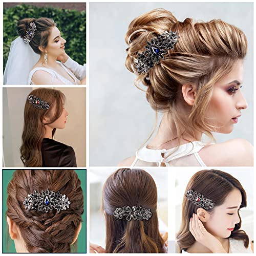 Clipes de cabelo de strass para mulheres clipe de moda coreana de moda, clipe de diamante, flores de casamento de noiva