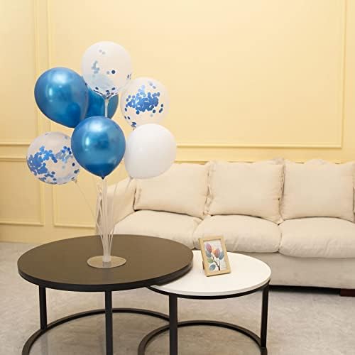 4set Blue Balloon Stand, Balloon significa mesa, peça central de mesa azul para a formatura do dia dos pais menino chá de bebê