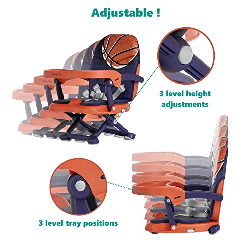 Sonhe em mim Munch n Go Booster Seat para mesa de jantar, assento leve compacto de deslocamento de deslocamento dobrado,