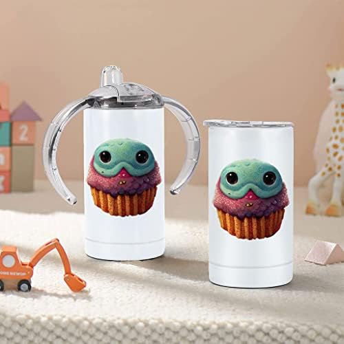 Cupcake Sippy Cup - Zombie Cupcake Baby Sippy Cup - Monster Muffin Baby Sippy Cup