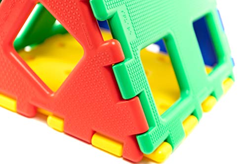 Polydron Kids XL Conjunto 1 brinquedo educacional - Multicolored - Kit de construção criativa para crianças - Playset ao ar livre