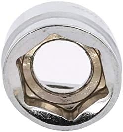 Novo Lon0167 de 3/8 de polegada de tração de 11 mm de 11 mm de 6 pontos de impacto raso tom de prata 2pcs (3/8-Zoll-Quadrat-Laufwerk