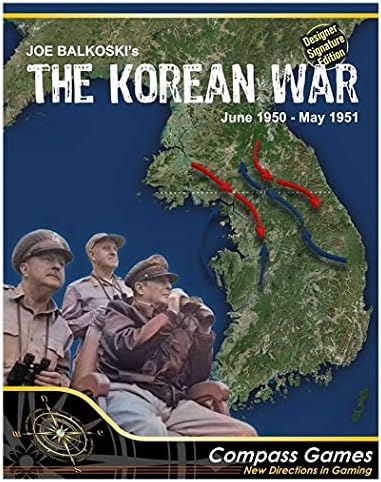 CPS Compass Games CPS: The Corean War: Junho de 1950 - maio de 1951, jogo de tabuleiro de designer Signature Edition