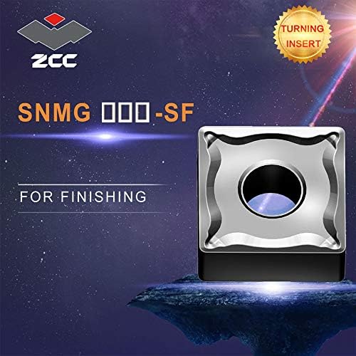 FINCOS CNC Insere 10pcs/lote SNMG120404/120408/120412-SF Ferramentas de corte de entalhes de carboneto cimentado revestido Inserções de aço-:: SNMG120408-SF, ângulo: yng151c)