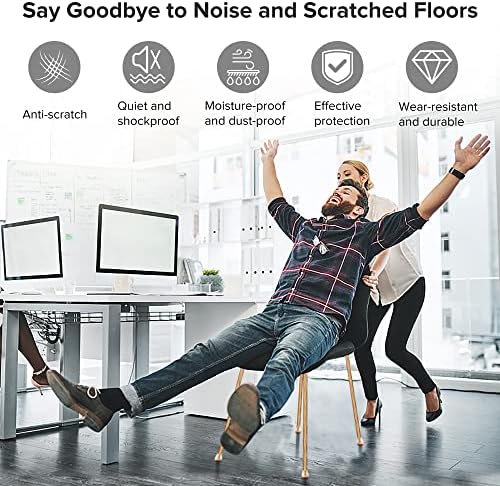24pcs atualizados protetores de piso da cadeira de silicone para pisos de madeira, controles deslizantes de móveis para