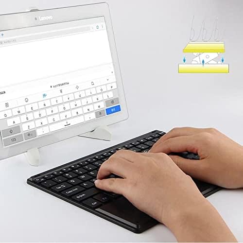 Teclado de onda de caixa compatível com zebra ec55 - teclado bluetooth slimkeys com trackpad, teclado portátil com trackpad para zebra