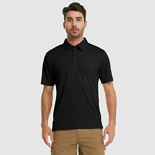 Conheça camisas pólo para homens camisas de golfe rápida seca de manga curta camisa tática de colarinho camiseta de tênis wicking tênis