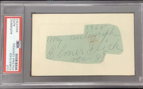 Elmer Flick assinado Baseball Cut HOF Autograph Philadelphia Phillies 1965 PSA/DNA - Bolalls autografados
