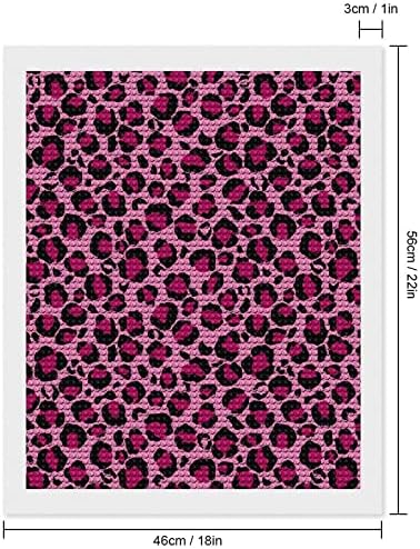 Kits de pintura de diamante de impressão de leopardo rosa 5D DIY DRINHA FILIONAL DE RETRAS DE RETRAS DE ARTES DE WALL Decor para