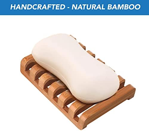REFERENTE NATURAL DE SOAP BAMBOO Bandeja artesanal para segurar sabão, esponjas e mais design de drenagem salva e segura sabonete