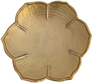 Cooperativo criativo Boho Metal Flor Flor, prato de acabamento dourado