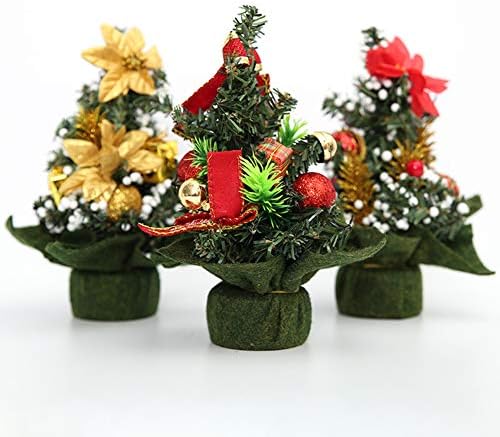 Lazyspace Mini Árvore de Natal Artificial de mesa artificial, Desktop Christmas Tree Simulation Plant Gifts Decorações de pinheiro para Natal Ano Novo