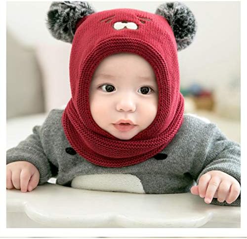 Wxllzlife bebê crianças quentes chapéus de inverno meninas chapéu de inverno chapéu fofo chapéu de capuz de evido com orelhas 3m-5t