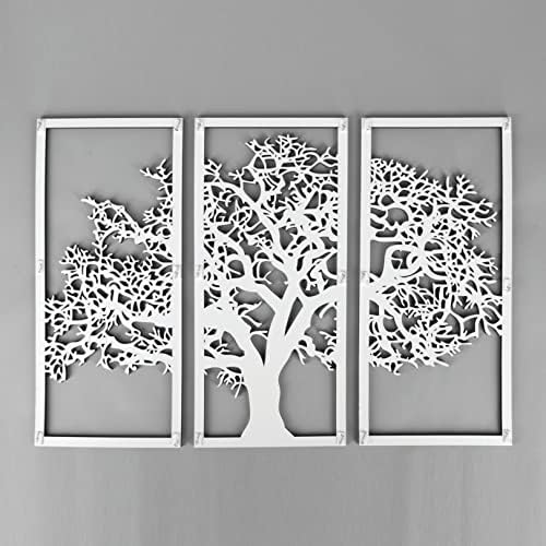 VENOVEZ 3 peças Vida árvore Arte da parede, árvore da vida Decoração de parede, penduramento de parede, decoração de parede Árvore velha,