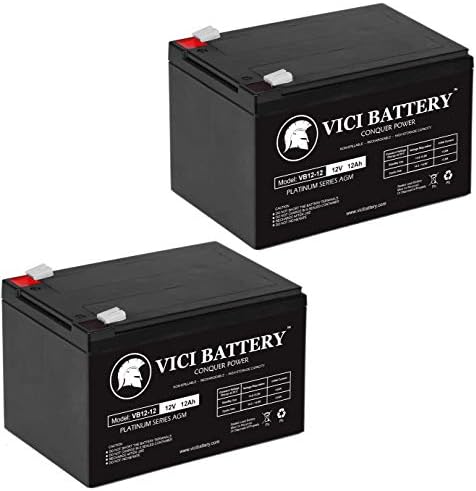 12V 12AH Bateria de substituição para Cirrus PN 21063-001 - 2 pacote - Produto da marca de bateria Vici