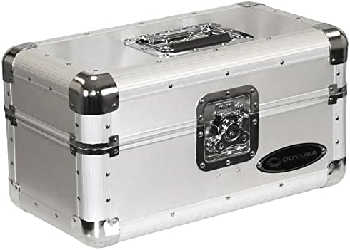 Odyssey K45120SIL Krom Series Silver Record/Utility Case para 120 registros de vinil de 7 polegadas