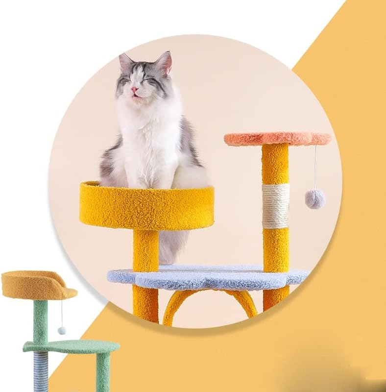 Prateleiras de gatos de zlxdp gatos mobiliário de mobiliário de árvore de gatos de gatos arranhando pós -salto gatos de carceleira torre
