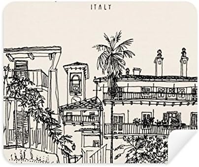 Itália Roma Sketch City Limpeza de paisagem Limpador de tela 2pcs Camurça tecido