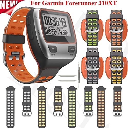 Tiras de reposição da banda de vigilância de silicone amsh para Garmin Forerunner 310xt 310 XT Smart Watch Wrist Band Band Bracelet Belt Belt
