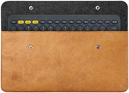 manga de papel sintética kwmobile compatível com teclado mágico / logitech k380 / mx chaves mini - bolsa de capa de caixa para teclado