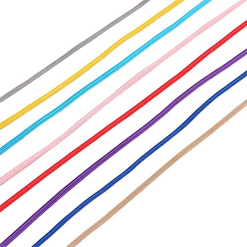 Herrmosa 5yards 3mm elástico banda elástica colorida faixa de borracha banda de corda esticada de corda elástica de fita